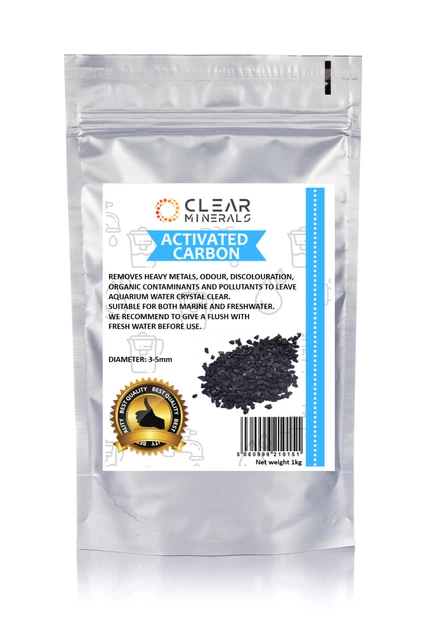 Activated Carbon Granulated for Aquarium Fish Tank Freshwater Saltwater Reef