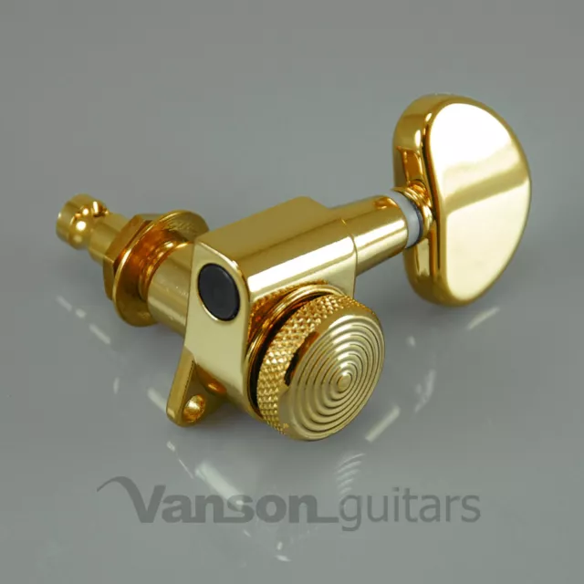 3+3 Vanson Gold LOCKING Tuners, Machine Heads for Les Paul, SG, PRS* V03 SP-GD