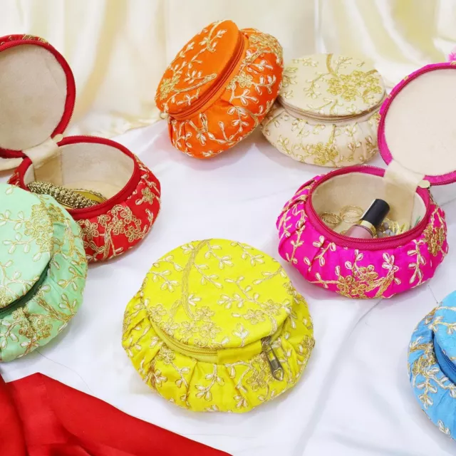 Return Gift Embroidery matki shape Bangle Box Jewellery Organiser box Earring