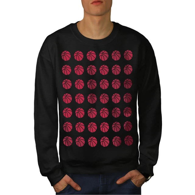 Wellcoda Basketball Game Gym Mens Sweatshirt, Player Casual Pullover Jumper