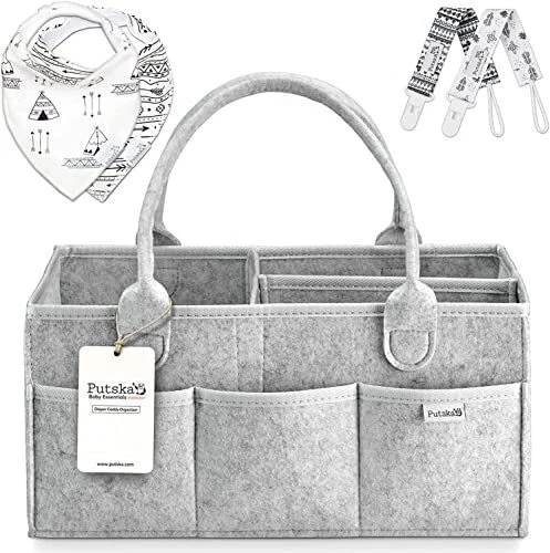 Baby Diaper Caddy Organizer Nursery Basket Set - A Baby basket gift registry ...