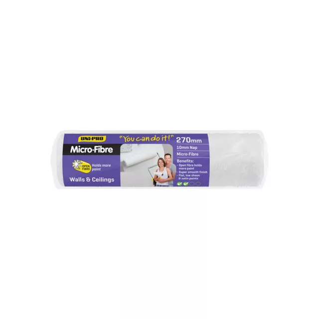 UNi-PRO 270mm 10mm Nap You Can Do It Microfibre Roller Cover