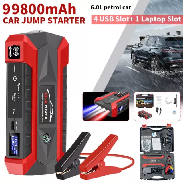 99800mAh Car Jump Starter Pack Booster Battery Charger Emergency Power Bank/UK