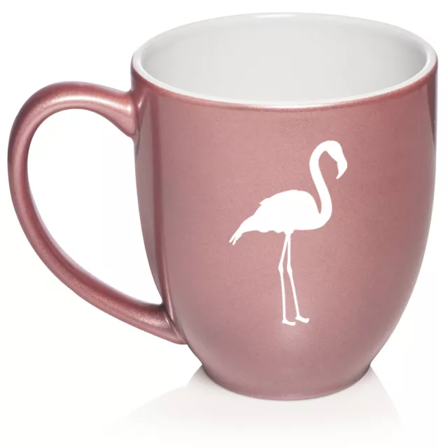 16 oz Bistro Ceramic Coffee Mug Cup Flamingo