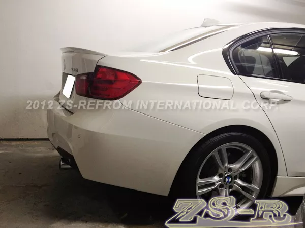 For BMW F30 3-Series Sedan 4Dr Painted 300 White P Style Trunk Spoiler Wing