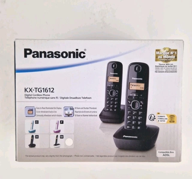 Philips D4052W/FR Téléphone fixe sans fil Duo 2 combinés avec répondeur