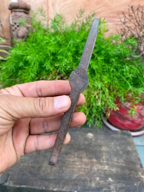 Antique Old Iron Hand Forged Rare 1700's Goldsmith Tool Forcep Tong Chimti Tool