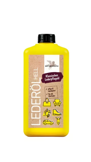 Bense & Eicke aceite de cuero clásico incoloro 500 ml para el cuidado y conservación del cuero