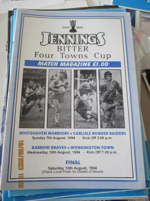 1994 Four Towns Cup Whitehaven Carlisle Barrow Workington Rugby League