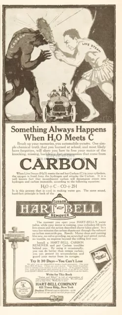 1917 Hart Bell Company Car Automobile Engine Carbon Remover Ralph Nelson Art Ad