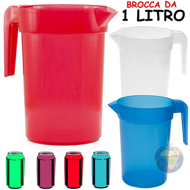 Brocche Per Acqua Da 1.1 Litro - 2 Pezzi In Plastica Senza BPA Per Tavola, Trasparenti - Foto 5