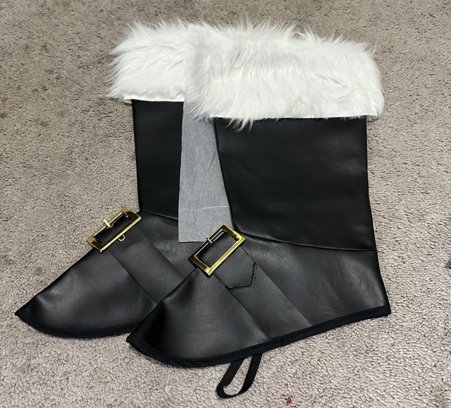 SANTA CLAUS BOOT Toppers With Buckles $7.50 - PicClick
