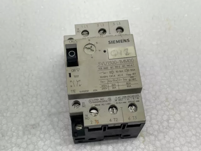 Siemens 3VU1300-1MM00 manual motor starter 10A-16A overload circuit breaker