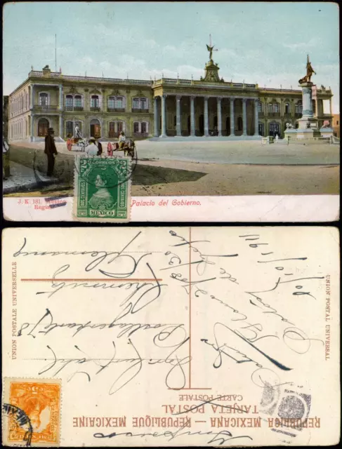 Postcard Mexiko-Stadt Ciudad de México (D. F.) Palacio del Gobierno 1911