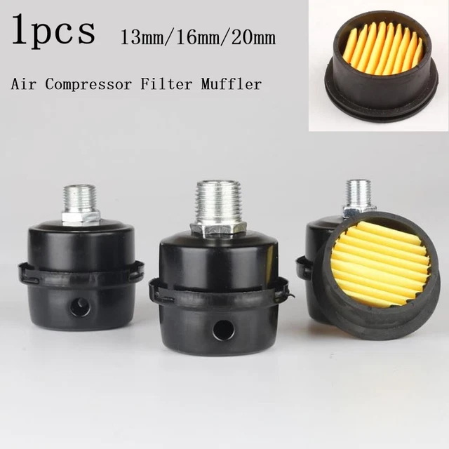 Filtro marmitta compressore d'aria o compressori d'aria oil-free 20 mm nero 1 pz