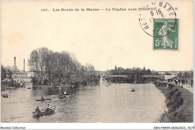 ABNP9-94-0767 - les bords de la marne - le viaduc vers NOGENT