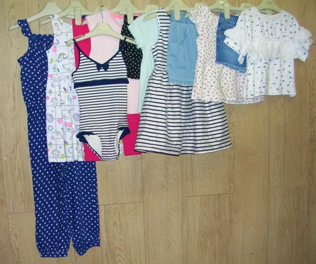 NEXT H&M GEORGE etc Girls Summer Bundle Tops Dress Shorts Age 4-5 110cm