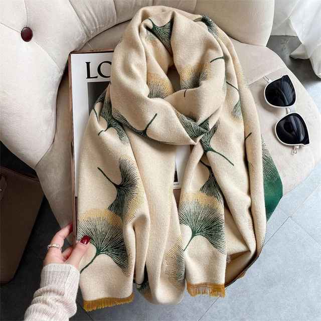 Cálido Invierno Bufanda Diseño Chales Grueso Manta Cachemira Mujeres Pashmina