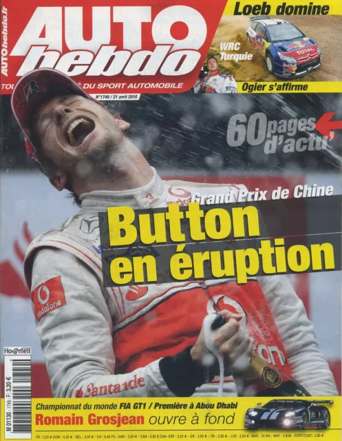 AUTO HEBDO n°1749 du 21 Avril 2010 GP CHINE WRC TURQUIE ALFA MITOQV