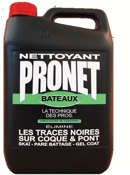 Nettoyant bateau trace noir coque pont plastique skaï pare battage PRONET