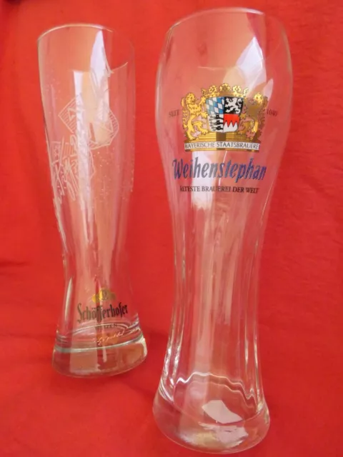 Weihenstephan Schöfferhofer Weiss Bier Weizen Glas TOP + NEU Rarität