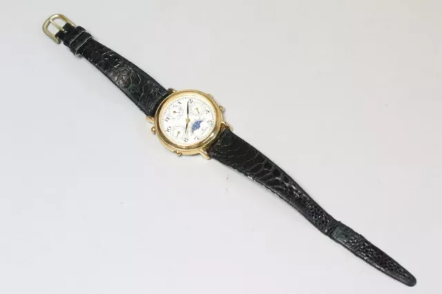 Armbanduhr Chronograph mit Kalender & Mondphase gemarkt Continental (FQ751)