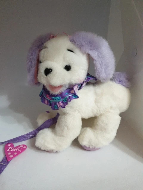 VINTAGE PINK BARBIE Fashion Dog Plush Talking Barking Mattel