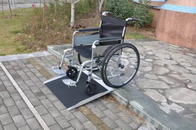 Rollstuhlrampe Aluminium Rollstuhl Rampe Auffahrrampe für Rollstühle Rollatoren 2