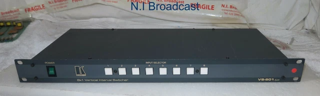Kramer vs801xlm  8x1 vertical line switcher for audio and composite  switches vi
