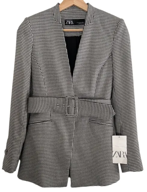 Zara Flowy Oversized Buttoned Straight Cut Pink Blazer Size XS Bloggers Fav