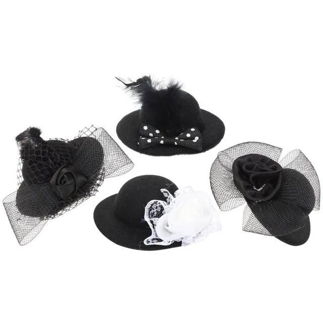 Tessuto bambola travestimento cappello mini cappello fermacapelli mini accessori
