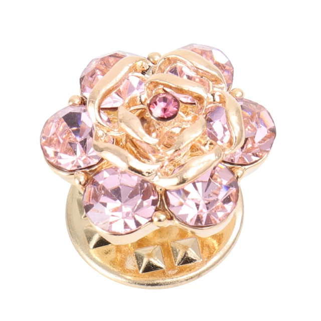 3 Spille Geometriche Origami In Metallo - Con Strass, Per Abiti E Accessori - Foto 5