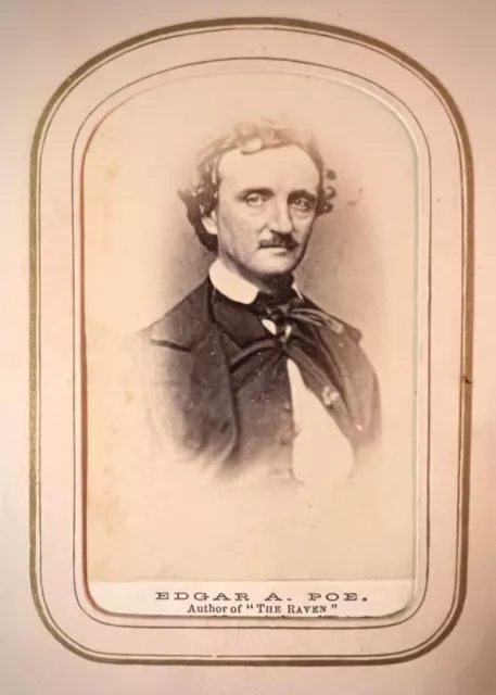 Antique Edgar Allan Poe CDV  Photograph 19th Century found in Old Tintype Album