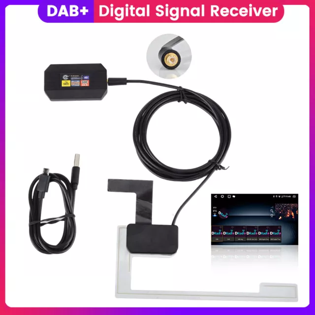 For Android Stereo Car Digital DAB+Adapter Tuner Radio Box USB Receiver Antenna