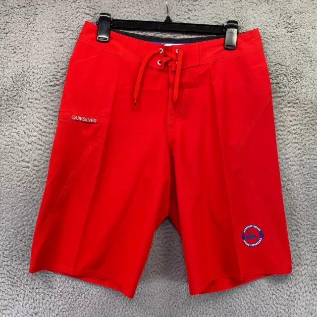 Quiksilver Boardshorts Boys Size 30 Newport Beach Junior Lifeguard Red NWT