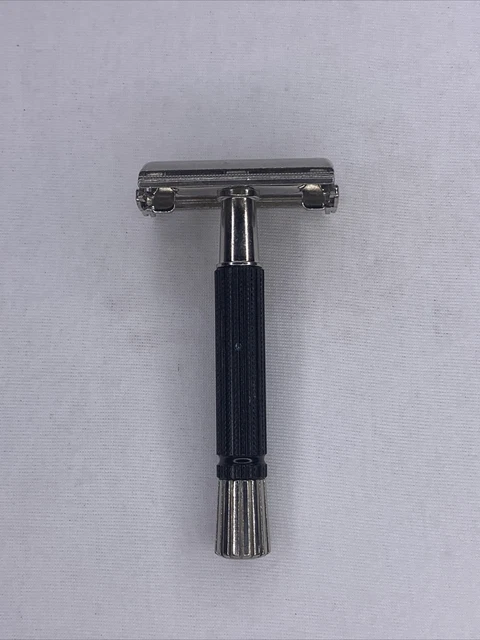 Vintage Gillette Black Super Speed TTO DE Safety Razor S-2 1972