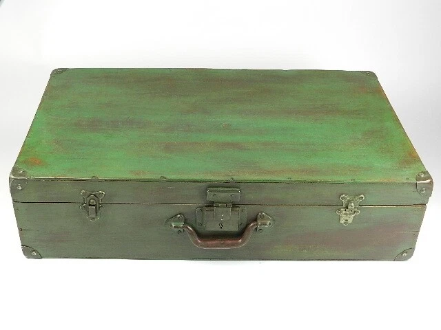 Antigua Maleta De Madera Año 1940