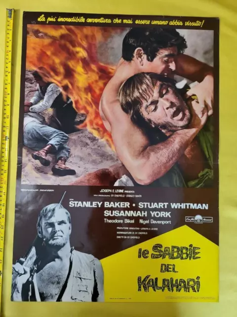 1965 SANDS OF KALAHARI Susannah York Italian Poster Fotobusta ORIGINAL F11-2