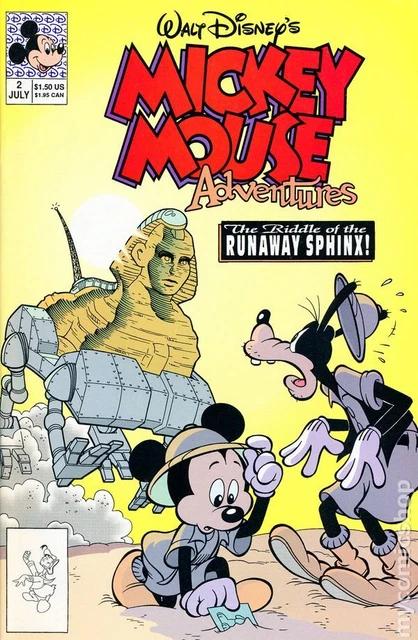 Mickey Mouse Adventures #2 FN- 5.5 1990 Stock Image Low Grade