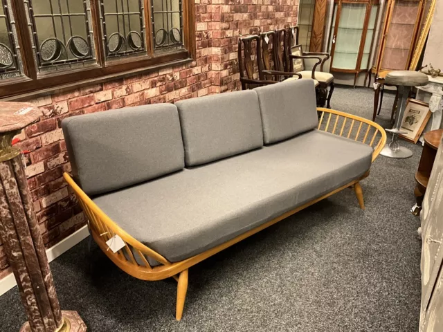 Vintage retro Ercol Windsor style sofa day bed studio New Upholstery And Webbing