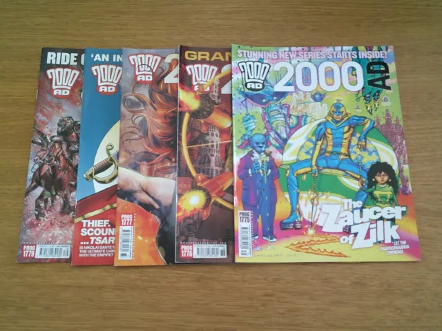 2000 AD Comic - 5 PROG JOB LOT - No's 1775 - 1779 - UK Comic