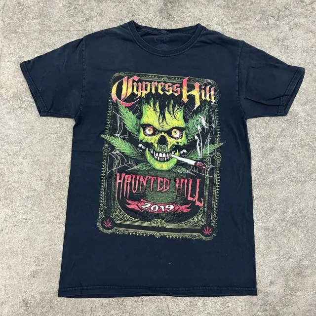 Cypress Hill Haunted Hill Rap Tee Vintage Black T-Shirt Size Small Hip Hop Rare