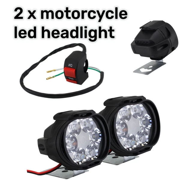 12V 30W LED Spot Headlight Fog Driving Lamp for Motorcycles Offroad UTV Truck