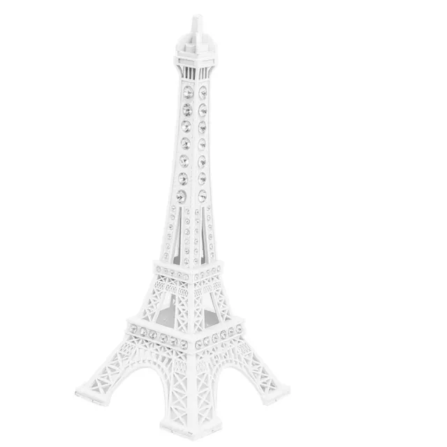 sourcingmap Décor En Strass Tour Eiffel Statue Modèle Bureau Ornement 18cm Blanc