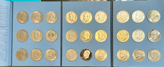 Eisenhower Ike Dollar Coin Collection Set With Proofs 27 Coin Lot P D S