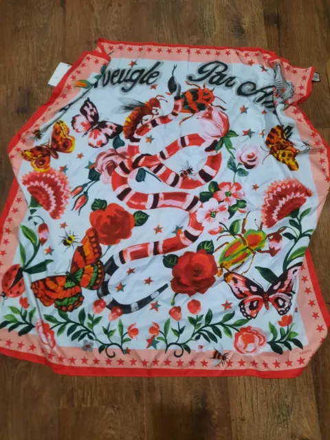 Gucci scarf with sales snake and butterfly