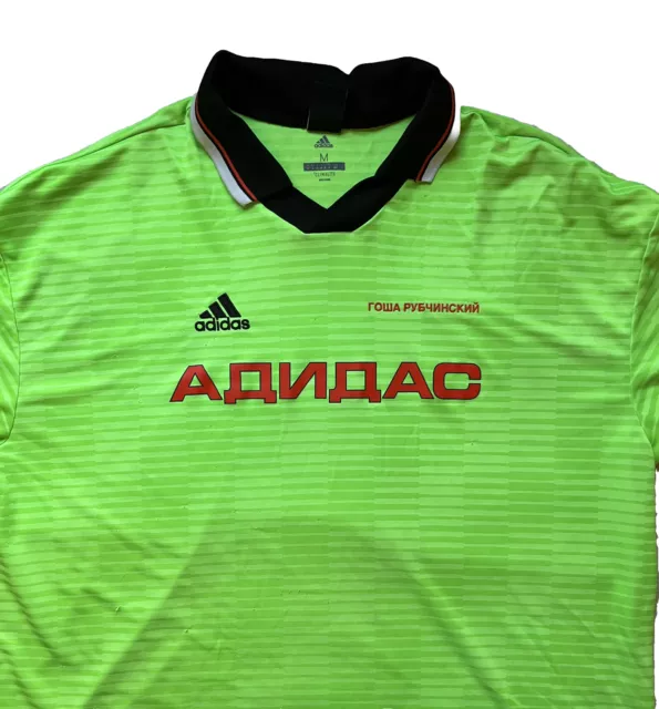 Adidas Gosha Rubchinskiy Long Sleeve Neon Green Jersey M RARE OVERSIZED