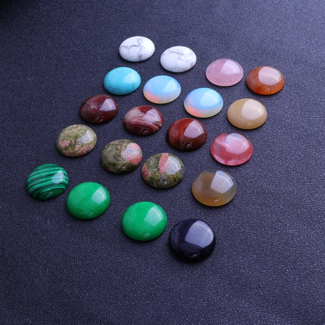 20 Pcs Natürliche Kristallperlen Dichroitische Glascabochons