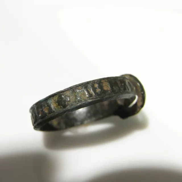 Bronze Ancient Ring Medieval Middle Ages Museum Quality 14th Century Religious 3