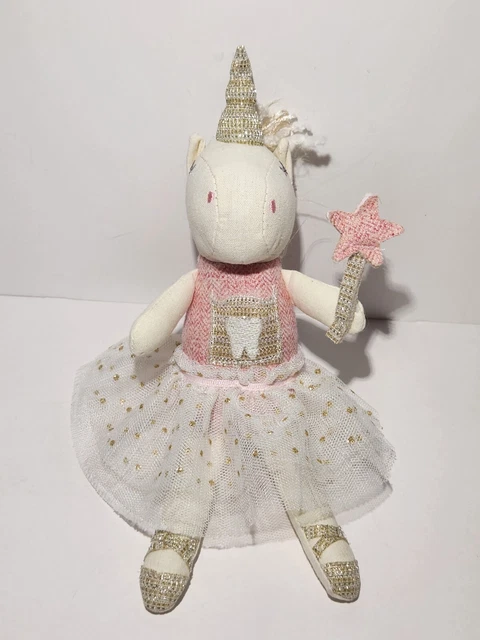 Mud Pie Dream in Glitter Collection Girls Unicorn Tooth Fairy Doll